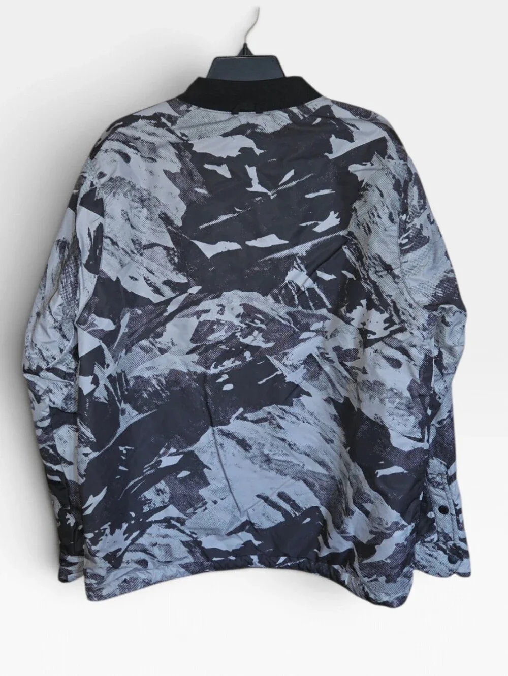 The North Face Jester Jacket Reversible Mens L Bomber Camo Black Gray Quilted
